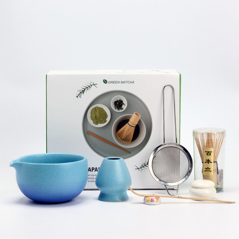 Avec des bidons-changement de four dégradé bleu ciel: ensemble de 7 pièces