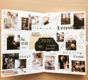 Custom Scrapbook Art Manifesting Goal Planning <strong>Vision</strong> Board Kit <strong>Visions</strong> in Progress Magazine Book - Product Image 2