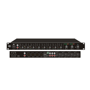 Preamplificador de mezclador estéreo, 2 entradas de micrófono y 4 entradas auxiliares, preamplificadores de salida estéreo y 8 entradas y 4 salidas balanceadas XLR - Product Image 1