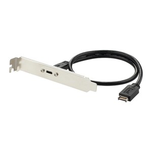 USB 3.1 <strong>Type</strong> E PCI-E Front Panel <strong>Header</strong> to <strong>Type</strong> <strong>C</strong> Female Gen 2 Extension Cable with Profile Bracket Panel Mount Screw 50cm