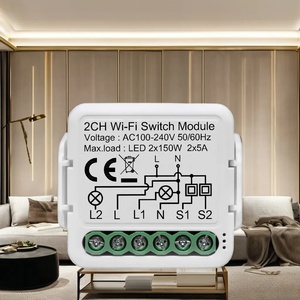 Módulo de interruptor inteligente Tuya Wifi con Control de voz para el hogar de 2 canales - Product Image 2