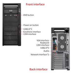 HP เวิร์กสเตชัน Z800 Z640 Z620ประสิทธิภาพสูง Z640 E5-1650v3เวิร์กสเตชันทาวเวอร์ส่งตรงจากโรงงาน