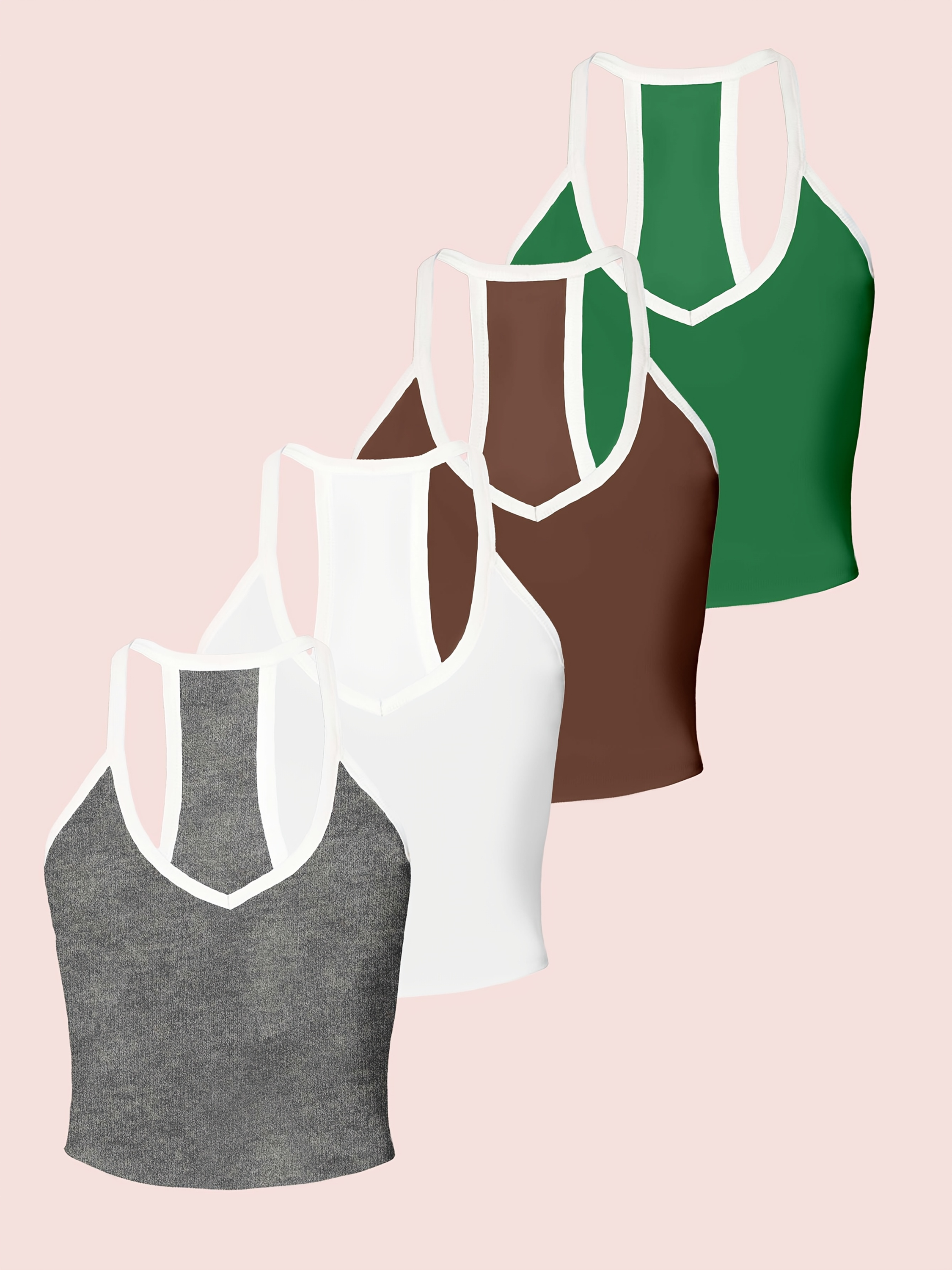 Gris + Blanco + Morado + Verde