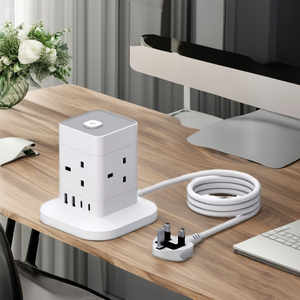 UK <strong>USB</strong> TYPE-C Power Extension <strong>Socket</strong> <strong>Multi</strong> <strong>Function</strong> 3 <strong>Sockets</strong> Power Cube Home Use Power Strip <strong>With</strong> <strong>USB</strong>