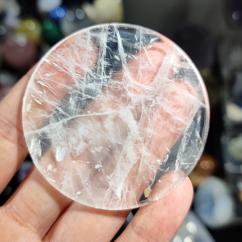 Tranche brute de quartz clair