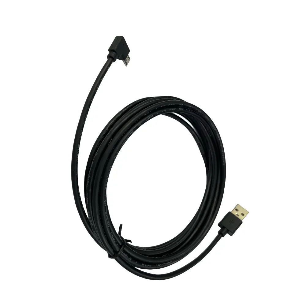 Anpassbar 1 m 2 m 3 A-5 A PVC TPE Micro Type C USB Mann zu USB 2.0 90 Grad Rechts-Links-Winkel-Usb-Kabel