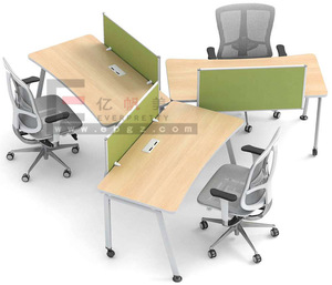 Muebles de oficina Combinación multifuncional Laptop Escritorio de oficina Mesas de lectura de computadora y juego de sillas
