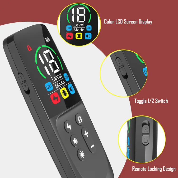 أفكار منتجات جديدة ، شاشة LCD كبيرة مخصصة ، شعار مجاني ، كلب كهربائي يتحكم في طوق صدمي ، كلب مع جهاز تحكم عن بعد