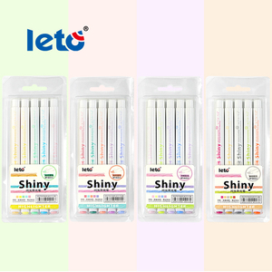 Evidenziatore brillante pennarello per ufficio regalo promozionale di alta qualità colore dell'inchiostro fluorescente con punta in fibra scalpello - Product Image 2