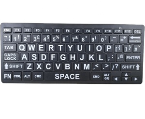 Teclado de ordenador personalizado con letras grandes, teclado Delgado inalámbrico con Bluetooth, diseño en varios idiomas para personas mayores - Product Image 2
