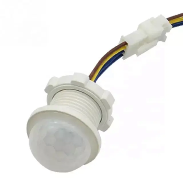Sensor de movimiento infrarrojo blanco ajustable, interruptor de iluminación PIR, sensible al Led, 40mm, Original, gran oferta