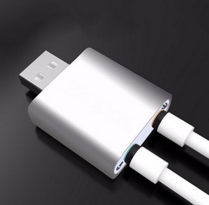 OEM优质外部铝合金USB接口声卡7.1通道音频接口输入声卡