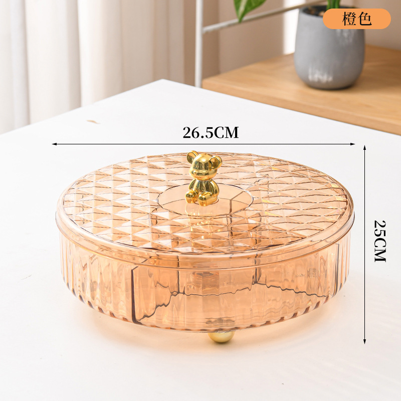 Orange Textured Bear Rotating Fruit Platter