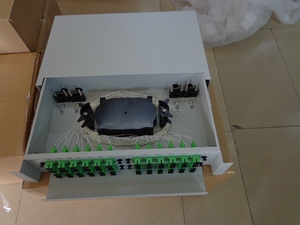 Marco de distribución óptica FTTH 12 24 48 Core ODF SC/FC/ST/LC Montaje en rack Empalme ODF Panel de conexión de fibra óptica/Caja de terminación - Product Image 6