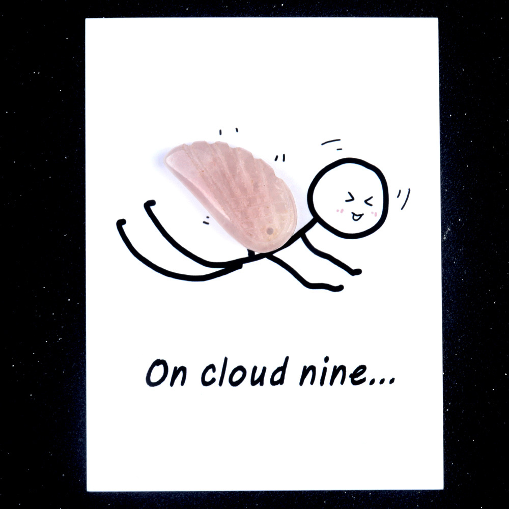 Pink crystal card