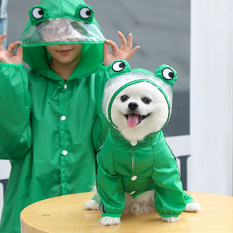 296 styles imperméables-grenouille verte costumes à 4 pattes