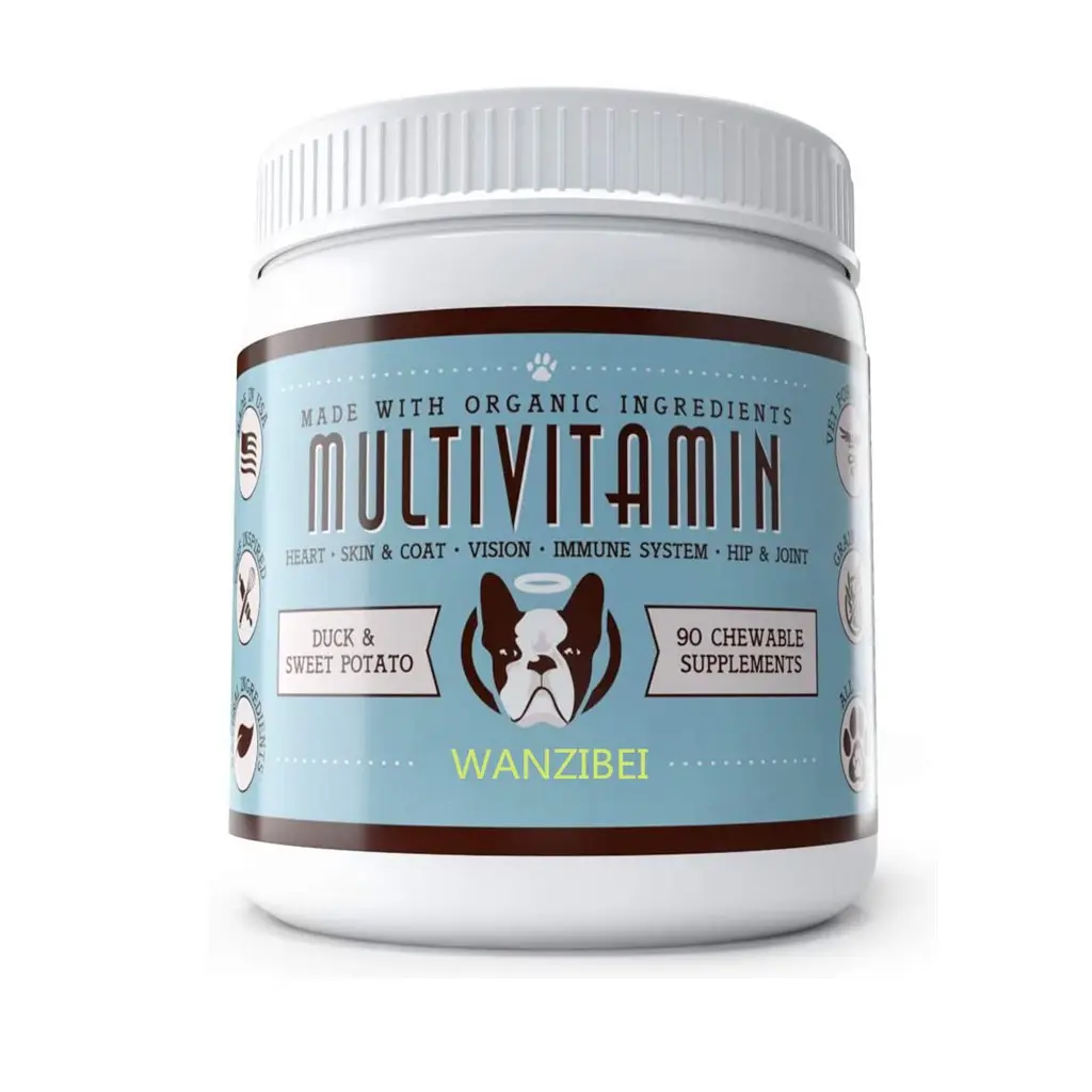 Multivitamin Supplement with Turmeric and Fish Oil, 35 Essential Vitamins & Nutrients for dog's Immune System, Skin & Coat.