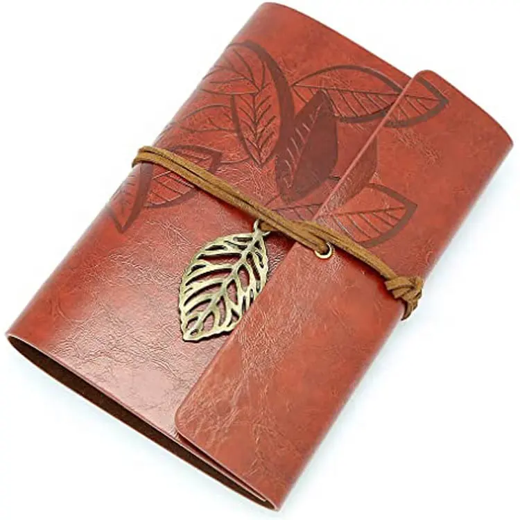 Vintage PU Leather Cover Loose Leaf Blank Notebook Journal Diary Gift