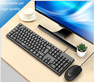 Kit de teclado y ratón de ordenador de alta relación rendimiento-precio 104 teclas Kit con cable