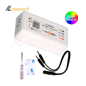 LC1000A светодиодный Wi-Fi музыкальный контроллер DC5-24V 2048 пикселей TTL-DAT/CLK сигнал Диммер умное приложение управления для волшебных цветов Светодиодная лампа бар - Product Image 1