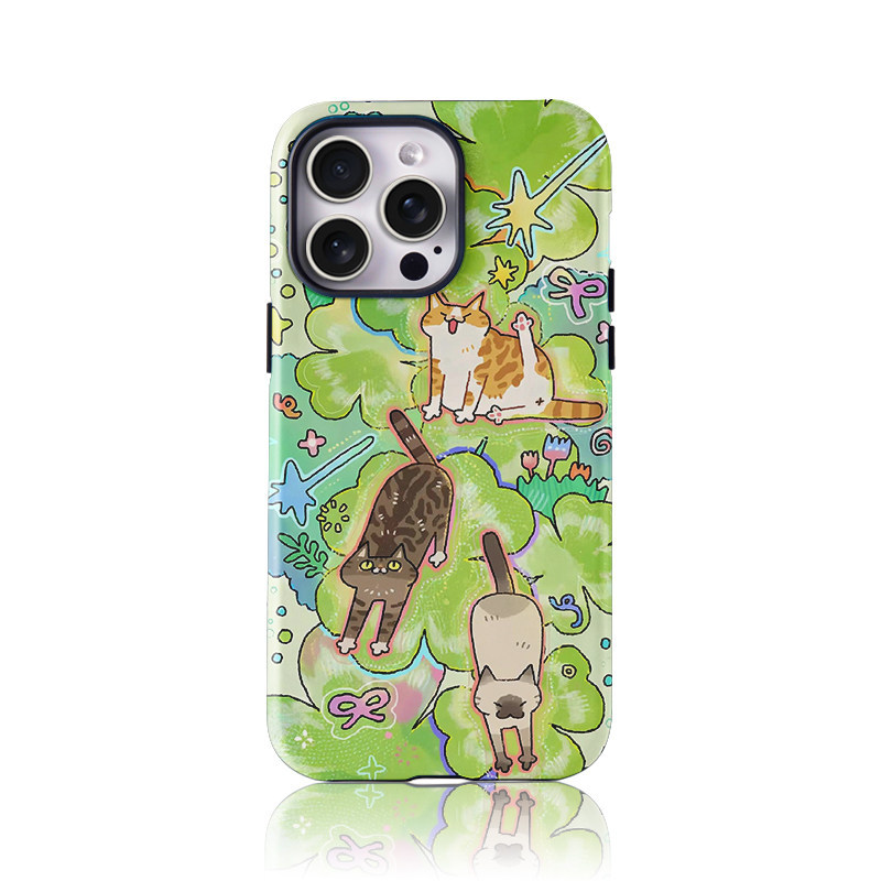 Film 2-in-1 matte-graffiti of three cats