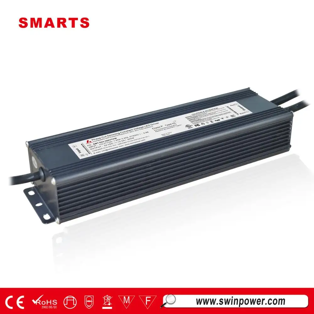 Catu Daya 24V 300W 200W 150W 100W 60W 30W Pengemudi Led Dapat Diredupkan Triac