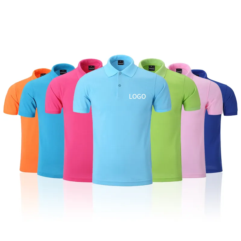 Uniforme de trabajo unisex con bordado personalizado, camiseta ajustada, polo, 100% algodón