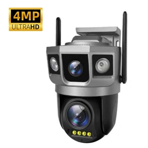 Commercio all'ingrosso della fabbrica SC24 4MP a doppia lente telecamera di sicurezza esterna visione notturna allarme automatico V380 Pro Intercom rilevamento del movimento a due vie - Product Image 1