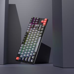 Teclado mecánico flotante TKL de 87 teclas, Teclado mecánico con cable brillante de colores mezclados - Product Image 5