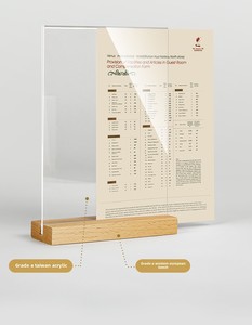 Экологически чистая прозрачная доска с деревянным основанием, подходит для магазина и торгового центра, дисплей с кодом - Product Image 6
