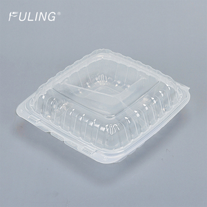 FULING 3 bölme 8x8 9x 9 özel Logo havalandırmalı paket yiyecek kutusu MFPP Mineral dolu plastik kapaklı Togo konteyner - Product Image 2