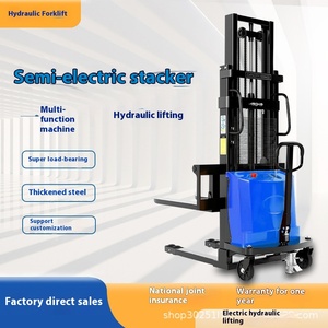 2 Ton Battery Operated Semi-Electric Forklift 1 Ton Hydraulic Lift Efficient <strong>Loading</strong> <strong>Unloading</strong> New Used Small Lifting Tools - Product Image 2