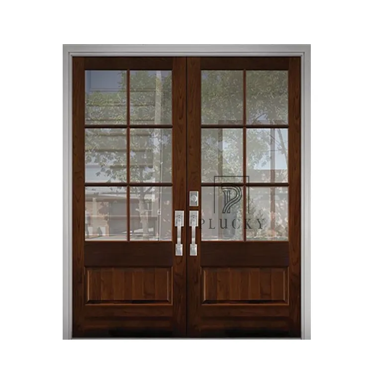 Villa dış masif ahşap kapı cam tasarımı ana giriş kapısı