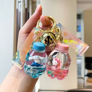 リランダ無料サンプルかわいいPVC人形アクリルフィジェットシェーカーグリッターカプセル化フローティングフィルドオイルウォーターリキッドキーホルダーキーリング - Product Image 2