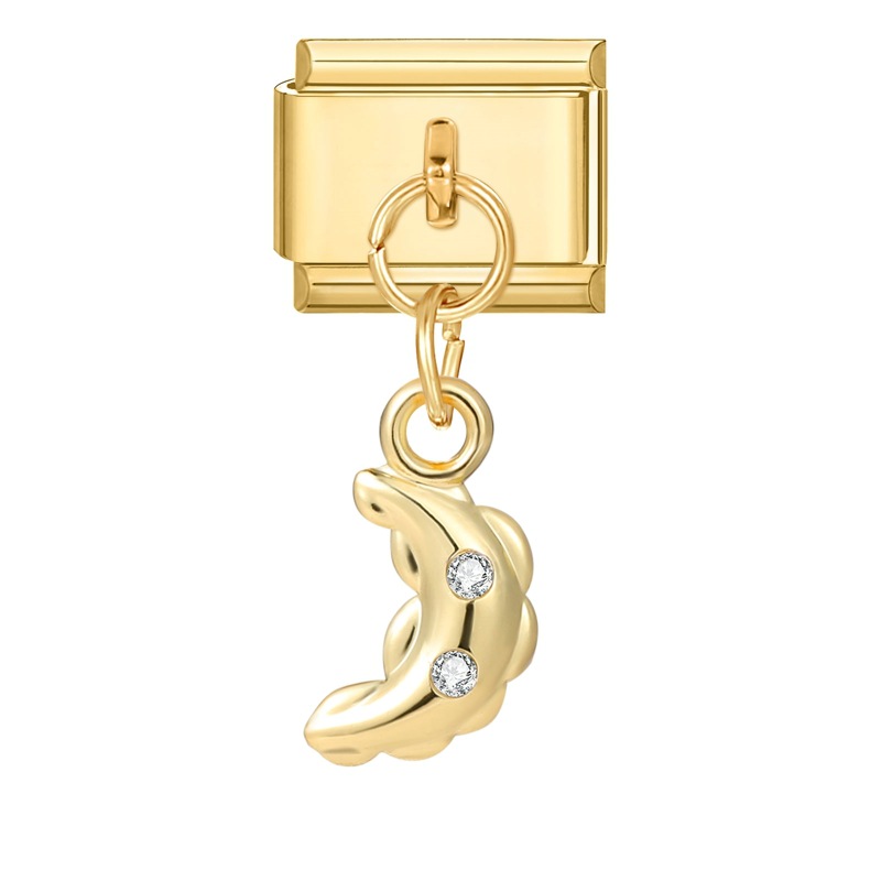 YWXH-85-Gold bottom pendant-moon