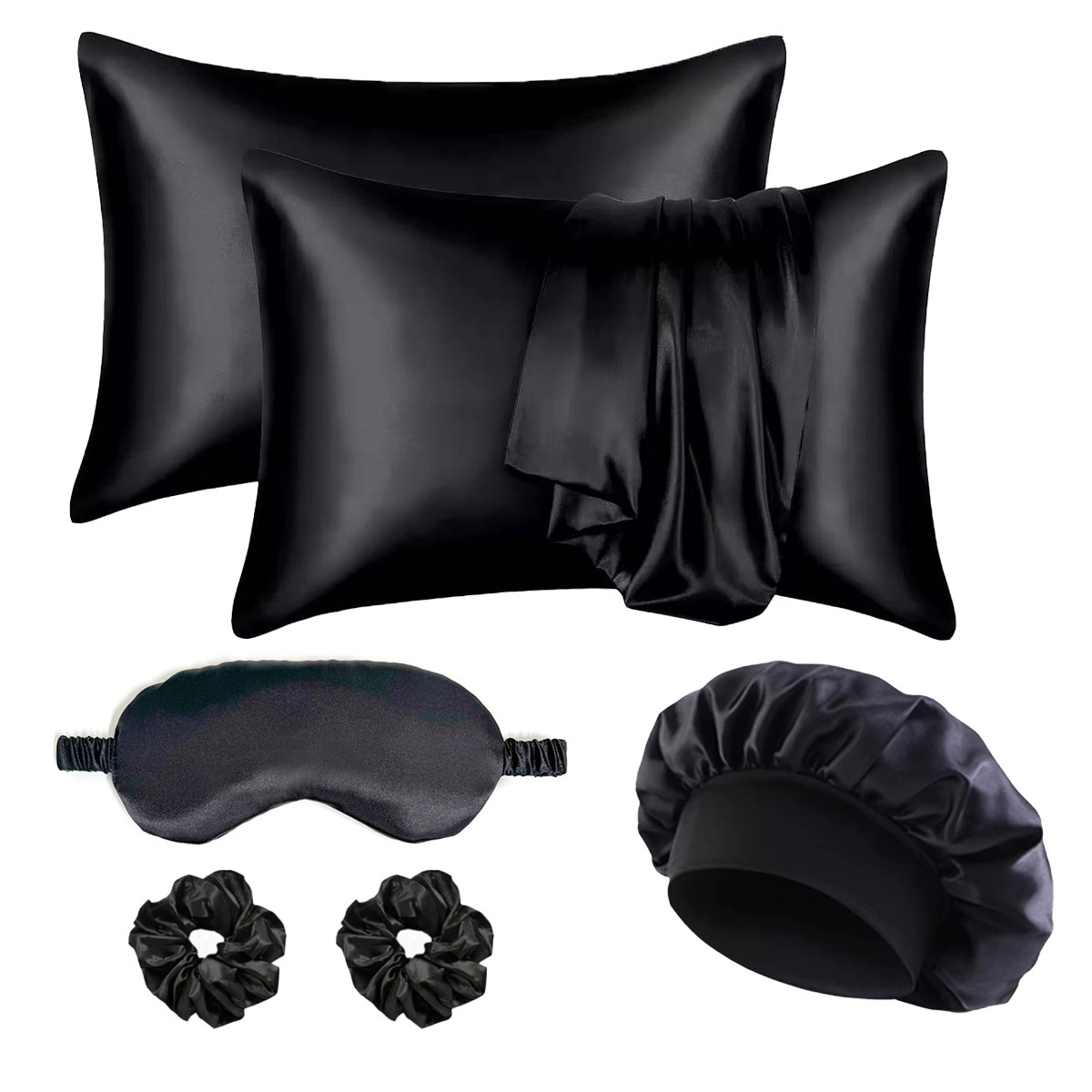Juego negro de 6 piezas.