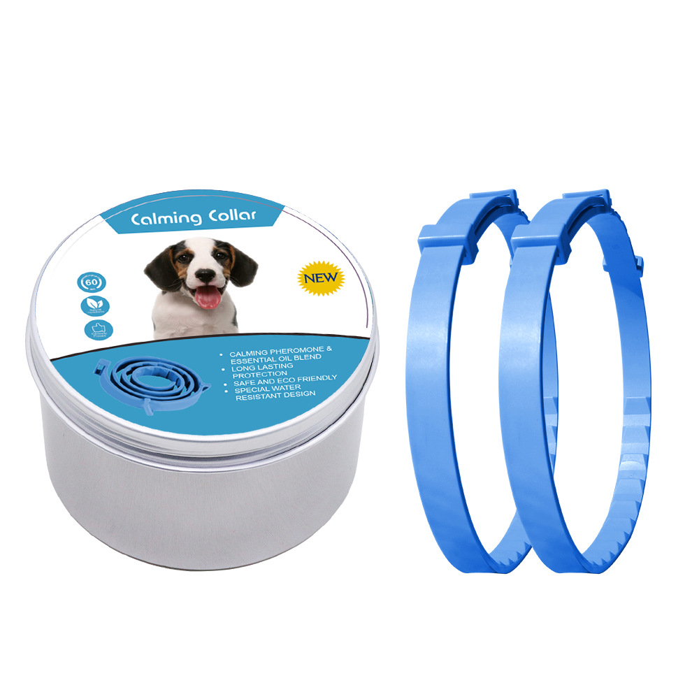 2 paquetes de latas relajantes para perros de color azul