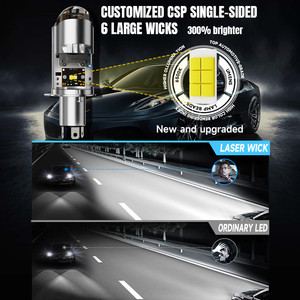 HAIZG U2 LED matris BIFOGAL LENS 9-48V IP68 su geçirmez 6500K otomatik ampul araba LED ışık 3570 çip H4 doğrudan fiş tipi - Product Image 4