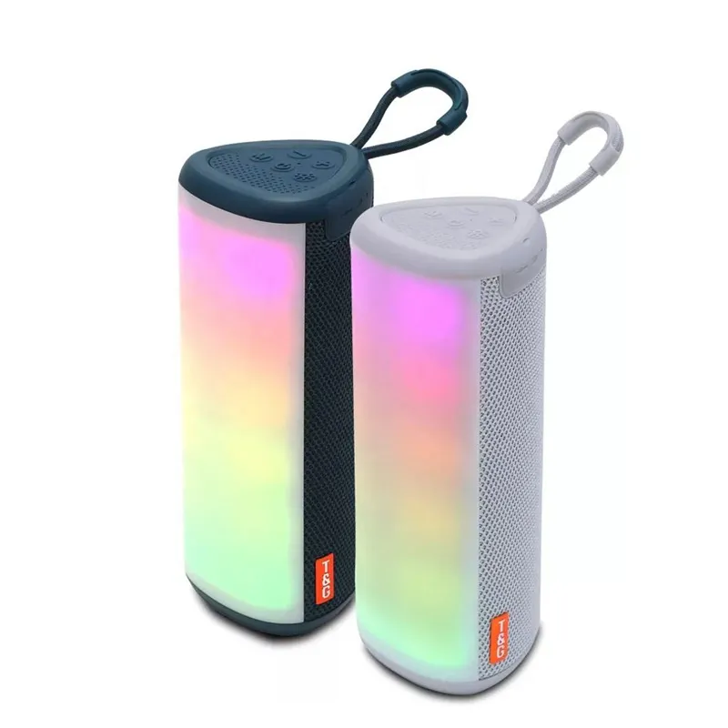 2024 di vendita calda Led Stereo altoparlante portatile all'aperto festa Multi colore impermeabile altoparlante senza fili Tg357