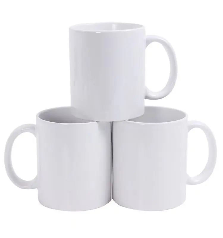 Tazas personalizadas de té blanco, taza de sublimación 3d, proveedor de tazas de cerámica para café espresso, cerámica blanca, 330ml, 450ml