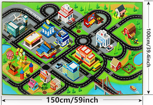 Dotcomラテックスボトムキッズは子供のためのスマートな面白い世界地図マットを再生します教育用ラグ - Product Image 3