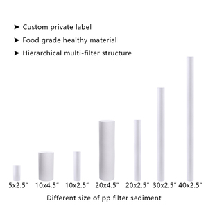 Customized 1/5/10 Micron 10&quot; <strong>20</strong>&quot; 30&quot; 40 Inch <strong>PP</strong> Sediment Melt Blown Cartridge <strong>Filter</strong> High Flow <strong>PP</strong> Spun Water <strong>Filter</strong> Cartridge - Product Image 2