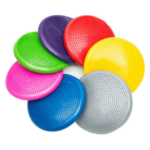 33cm PVC şişme Wiggle koltuk <span class=keywords><strong>Yoga</strong></span> masaj denge ped disk şişme Wobble yastık denge yastığı