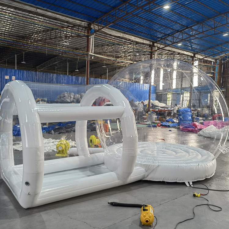 Trampoline transparent + fond gonflable de 5 m