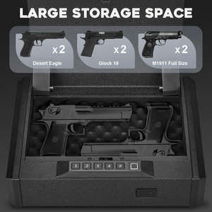 Sinh trắc học súng an toàn cho khẩu súng ngắn 0.1S vân tay truy cập nhanh khẩu súng ngắn an toàn với các phím và bàn phím khẩu súng báo động hộp khóa cho - Product Image 3