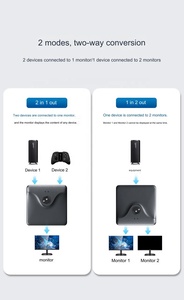 Novelty 4K 60Hz Ultra HD Displayport DP <strong>Switch</strong> Bi Direction Video Switcher <strong>2</strong> <strong>Input</strong> <strong>1</strong> Out USB <strong>KVM</strong> <strong>Switch</strong> for Monitor