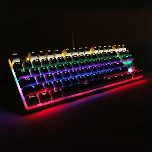 Teclas retroiluminadas a través de luz RGB, perfil OEM de 104 teclas con diseño mecánico español, árabe, ruso, francés, coreano y alemán - Product Image 1