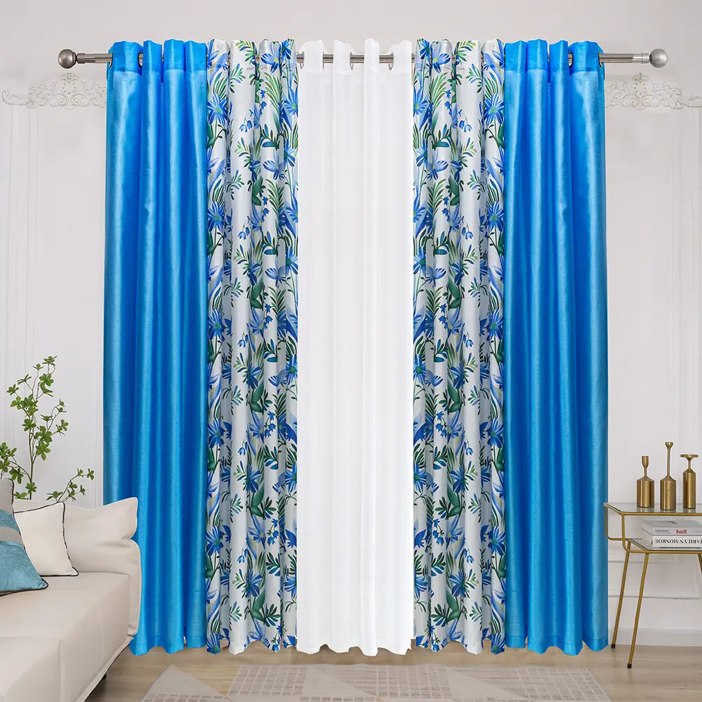 New Curtain Designs Print Blackout Curtain African Floral Curtains Drapes for House