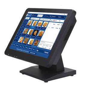 Pantalla táctil barato terminal pos sistema de software efectivo máquina de registro todo en una computadora PC