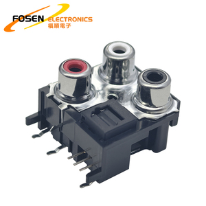 FOSEN Pcb安装多Av音频插座RCA 3针1/2/3/7孔母光音频插孔连接器 - Product Image 4
